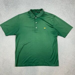 Vintage Amen Corner The Masters Golf Polo Shirt Men's Large Green 100% Cotton